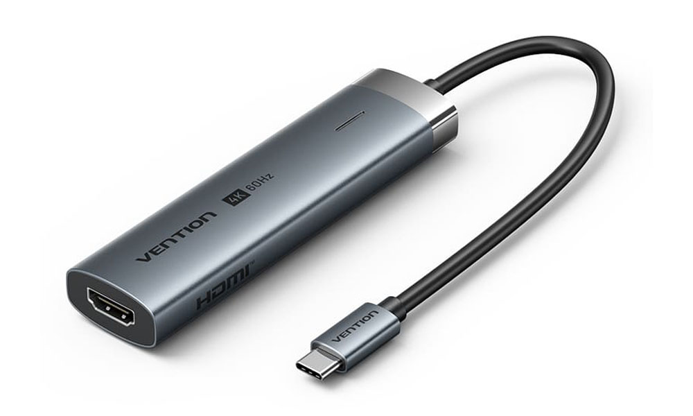 Vention TGMHB USB-C to HDMI/USB 3.0*3/USB 3.2 Gen 1 Type-C/PD Docking Station 0.15M Gray Aluminum Alloy Type