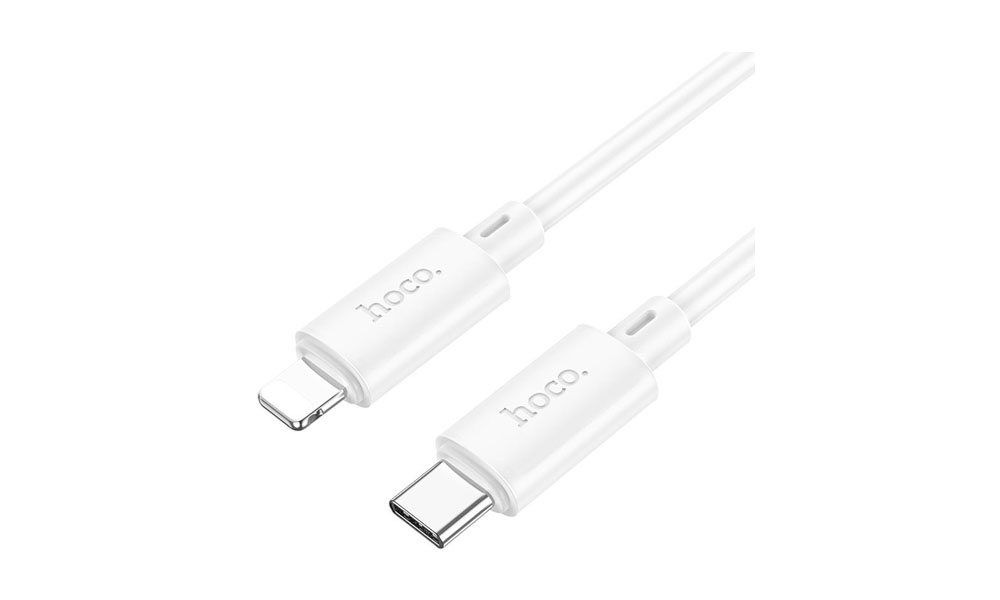 Hoco X88 Solid PD silicone charging data cable C to ip White