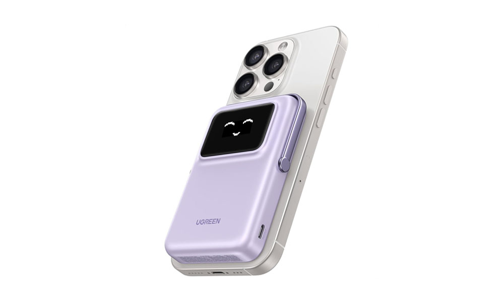 Ugreen PB572 (45328) Uno, 10000mAh, Magnetic Wireless Power Bank, Purple