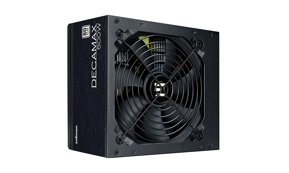 Zalman PSU Decamax (500W) 85%, 80 Plus, 120мм, 1xMB 24pin(20+4), 1xCPU 8pin(4+4), 3xMolex, 4xSATA, 2xPCIe 8pin(6+2) ZM500-LX3