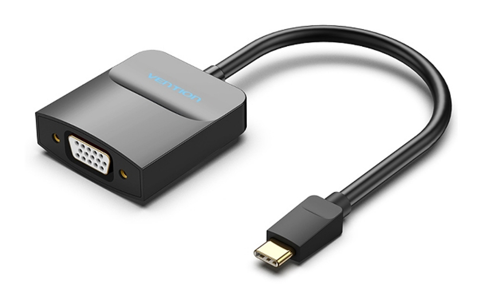 Vention TDDBB Type-C to VGA Adapter 0.15M Black ABS Type
