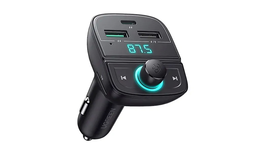 Ugreen CD229 (80910) Bluetooth Car Charger BT5.0, PD, QC3.0, USB Flash Drive, TF, Black