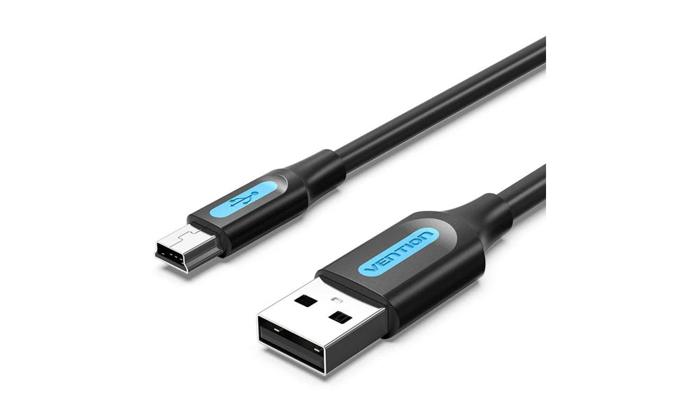 Vention COMBI USB 2.0 A Male to Mini-B Male Cable 3M Black PVC Type (Mini USB)
