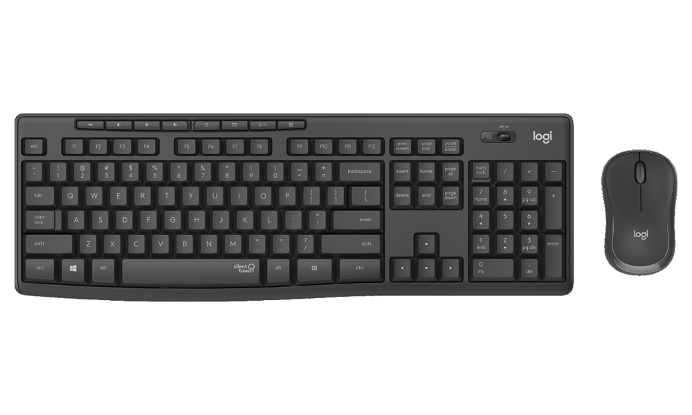 Logitech Wireless Desktop MK 295 Silent Combo Graphite 2.4GHZ Russian Layout ( L920-009807)