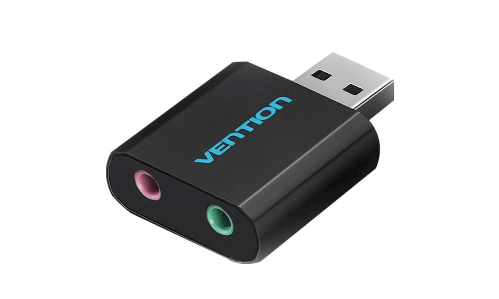 Vention VAB-S17-B USB External Sound Card Black Metal Type