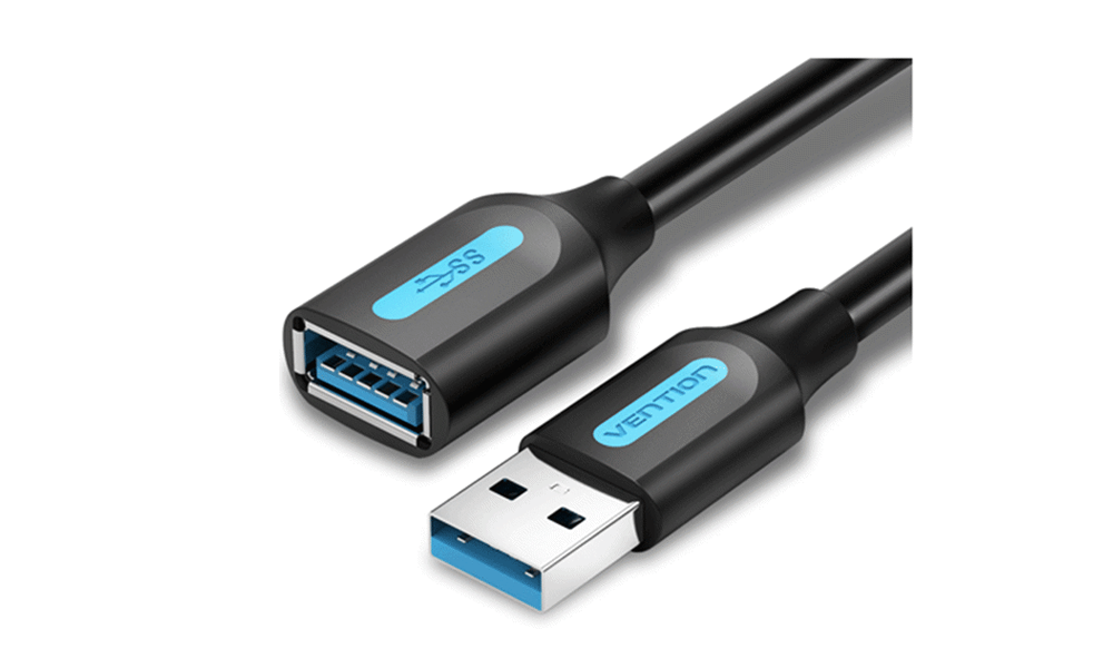 Vention CBIBI USB 2.0 A Male to A Female Extension Cable 3M black PVC Type