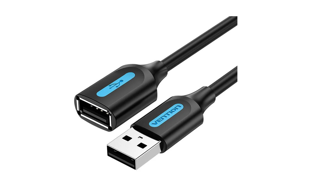 Vention CBIBJ USB 2.0 A Male to A Female Extension Cable 5M black PVC Type