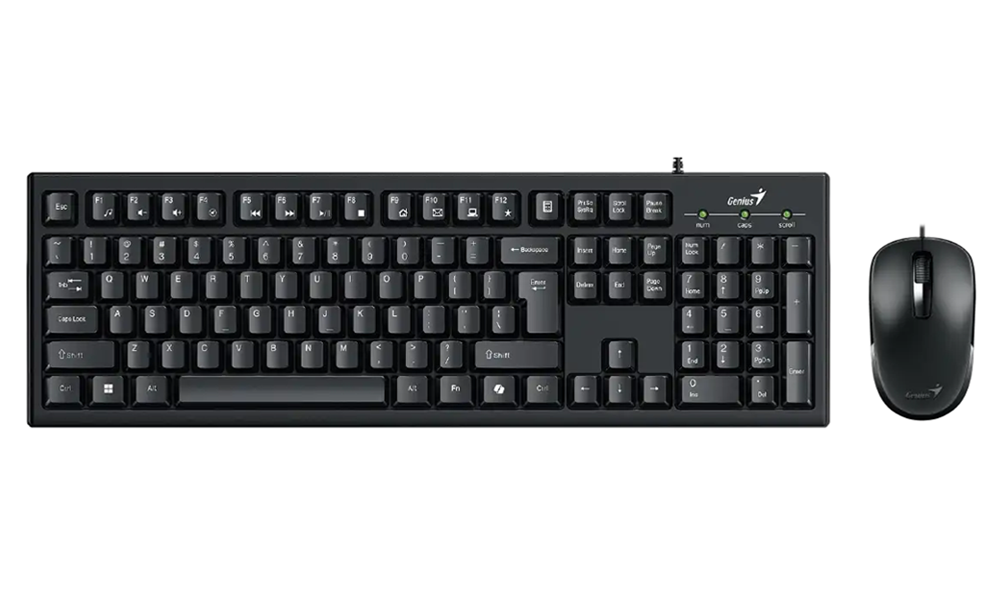 Genius, KM-100SE, Wired Keyboard and Mouse Combo (Black)