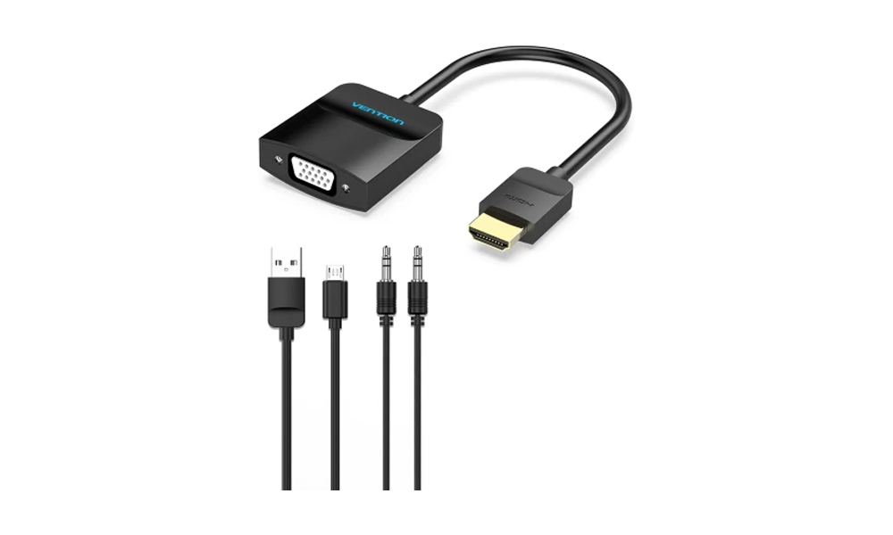 Vention 42161 HDMI to VGA Converter with Female Micro USB and Audio Port 0.15M Black