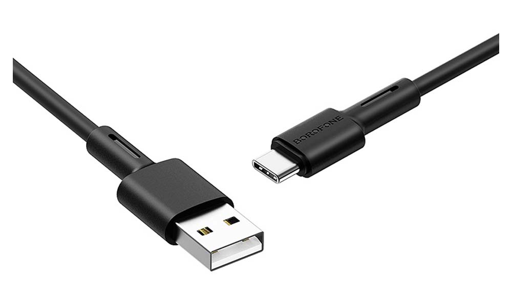 Borofone BX31 Soft silicone charging data cable for Type-C Black