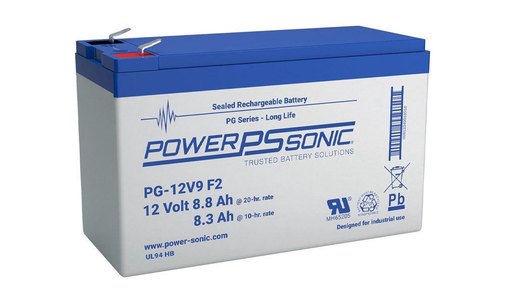 Power Sonic PG-12V9 F2; LongLife; 8.8AH 20hr Cap