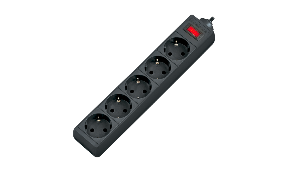 Defender ES 3 3.0m black 5 outlets