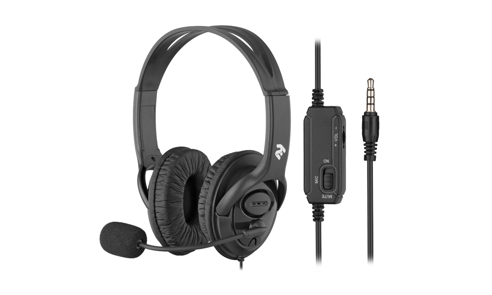 2E CH13 3.5MM/2×3.5MM PC HEADSET | BLACK | 2E-CH13SJ