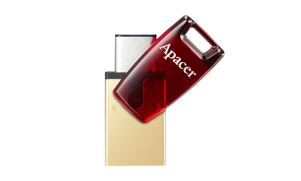 Apacer 32GB USB 3.1 Type-C Dual AH180 Red AP32GAH180R-1