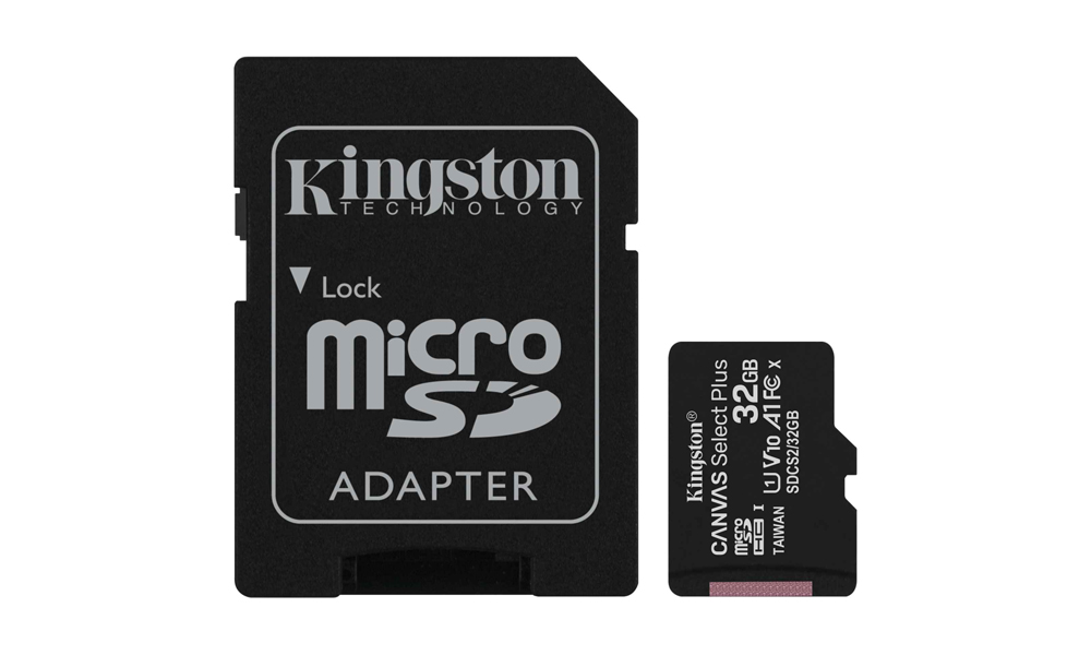 Kingston 32GB microSDHC C10 UHS-I R100MB/s Canvas Select Plus + SD SDCS2/32GB