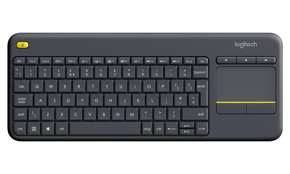 Logitech K400 Plus Wireless Touch Keyboard - BLACK - US INT'L
