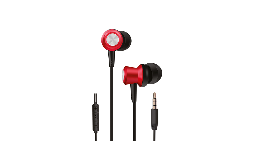 2E A1 ErgonomicFit with volume control switch&mic Wired 2E-IEA1RD
