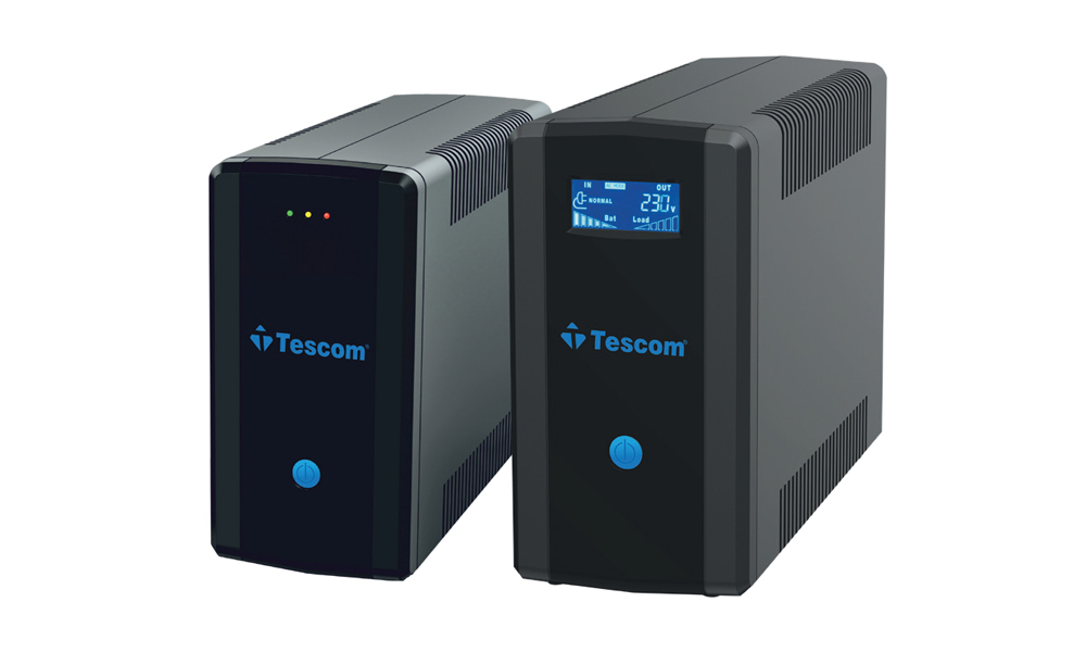 Tescom LEO + 1500VA | 900w | 100-240v LCD | USB, RJ45 |  12V/9.0Ah x 2 | Modem Protect