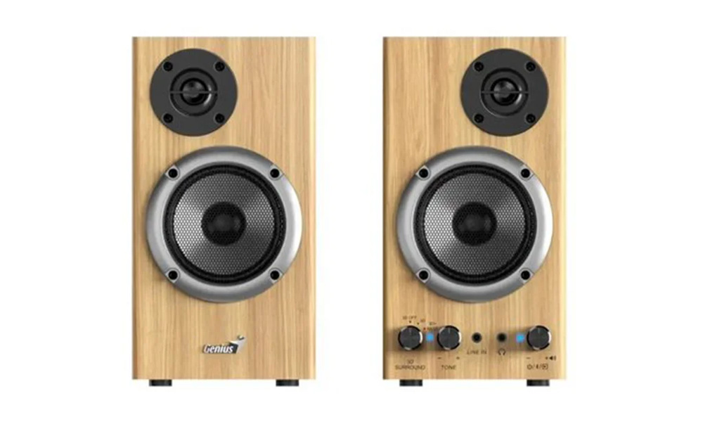 Genius Two-way Speaker  | 3D Surround | Bass + SP-HF520BT Wood