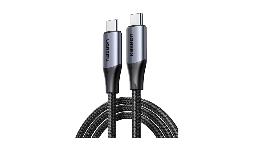 Ugreen US355 (80150), 4K Video Cable , 100W Type-c To Type-c USB C To USB C 3.2 Gen 2 Cable, 1m, Black