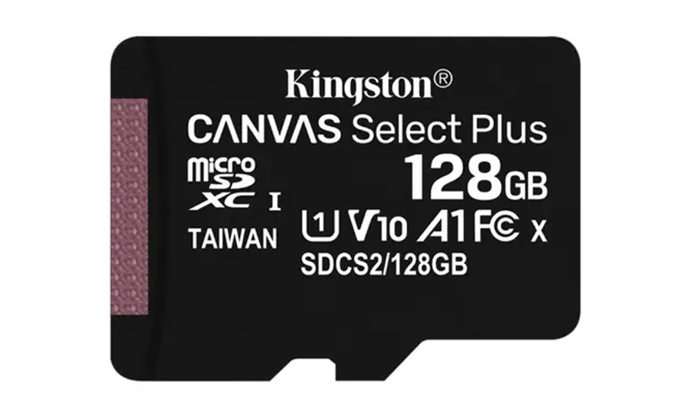 Kingston 128GB microSDXC Canvas Select Plus 100R A1 C10 Card (Single pack w/o adapter)