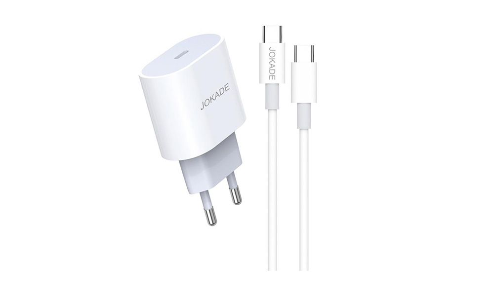 JOKADE JB010 CHENGYUN series single port intelligent PD20W charger set (Type-C to Type-C) (EU)