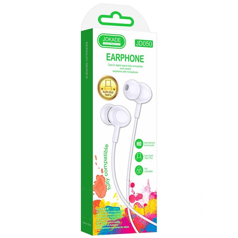 JOKADE JD050 Senguo Series Type-C Wired Digital Earphones with Mic (1.2M)