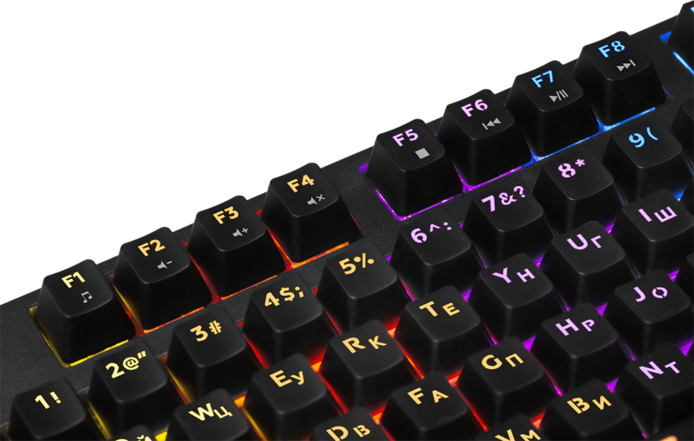 Defender Blitz GK-240L Mechanical Gaming Keyboard | USB | En-Ru | RGB backlight | Anti-Ghost