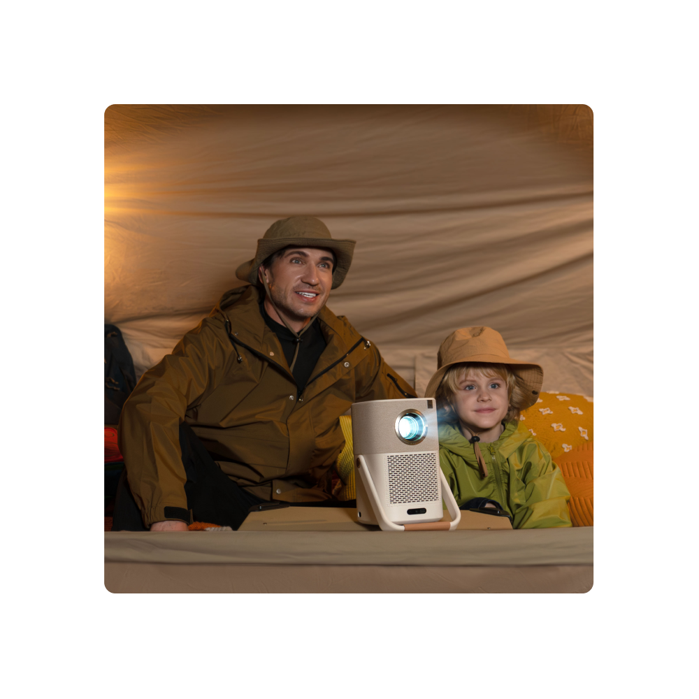 Yaber T2 Plus, LCD Projector, FHD 1920x1080, 450Lm, JBL Speakers, Beige