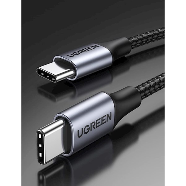 Ugreen US316 (70427) USB Type-C to Type-C 100W PD Fast Charging Cable, 1m, Black