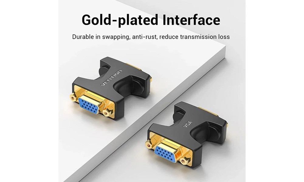 Vention DDGB0 VGA Female to Female Adapter Black