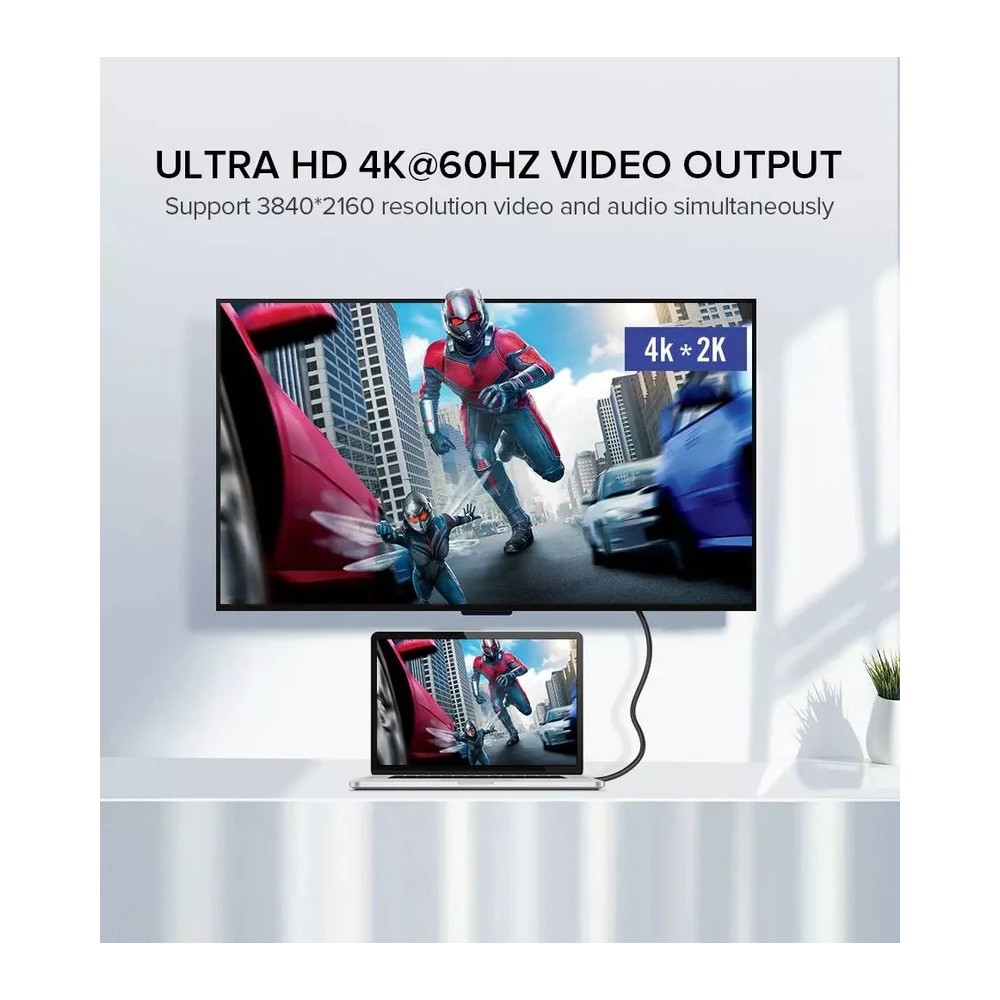 Ugreen US161 (50751), USB 3.1 Type-c To Type-c Cable, 1.5m, Black