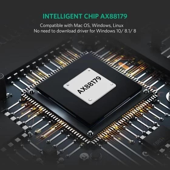 Ugreen US236 (50307) USB Type-C to 10/100/1000Mbps Ethernet Adapter, Black