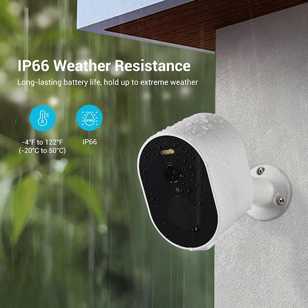 Blurams A11C-K Wireless Camera Lite + Solar Panel Kit, 2K 3MP, Wi-Fi, 5200mAh, 2-Way Audio, Color Ni