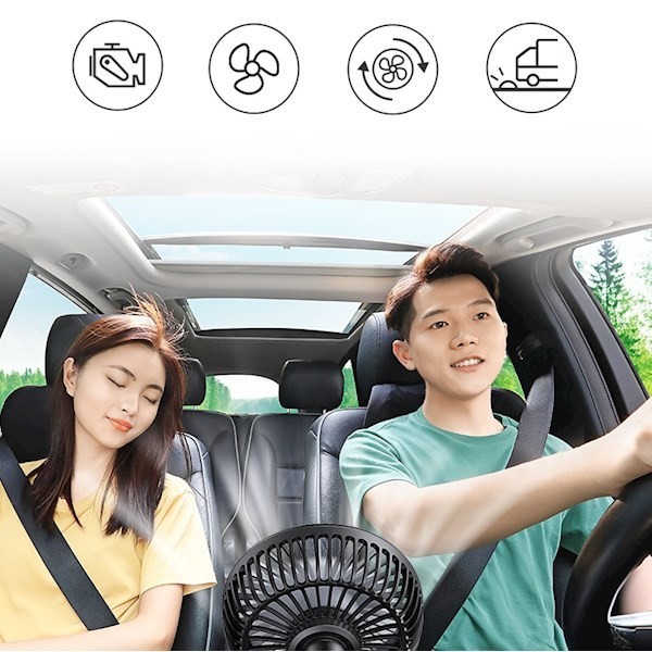 Ugreen LP436 (10421) Air Vent Car Electric Fan, Black