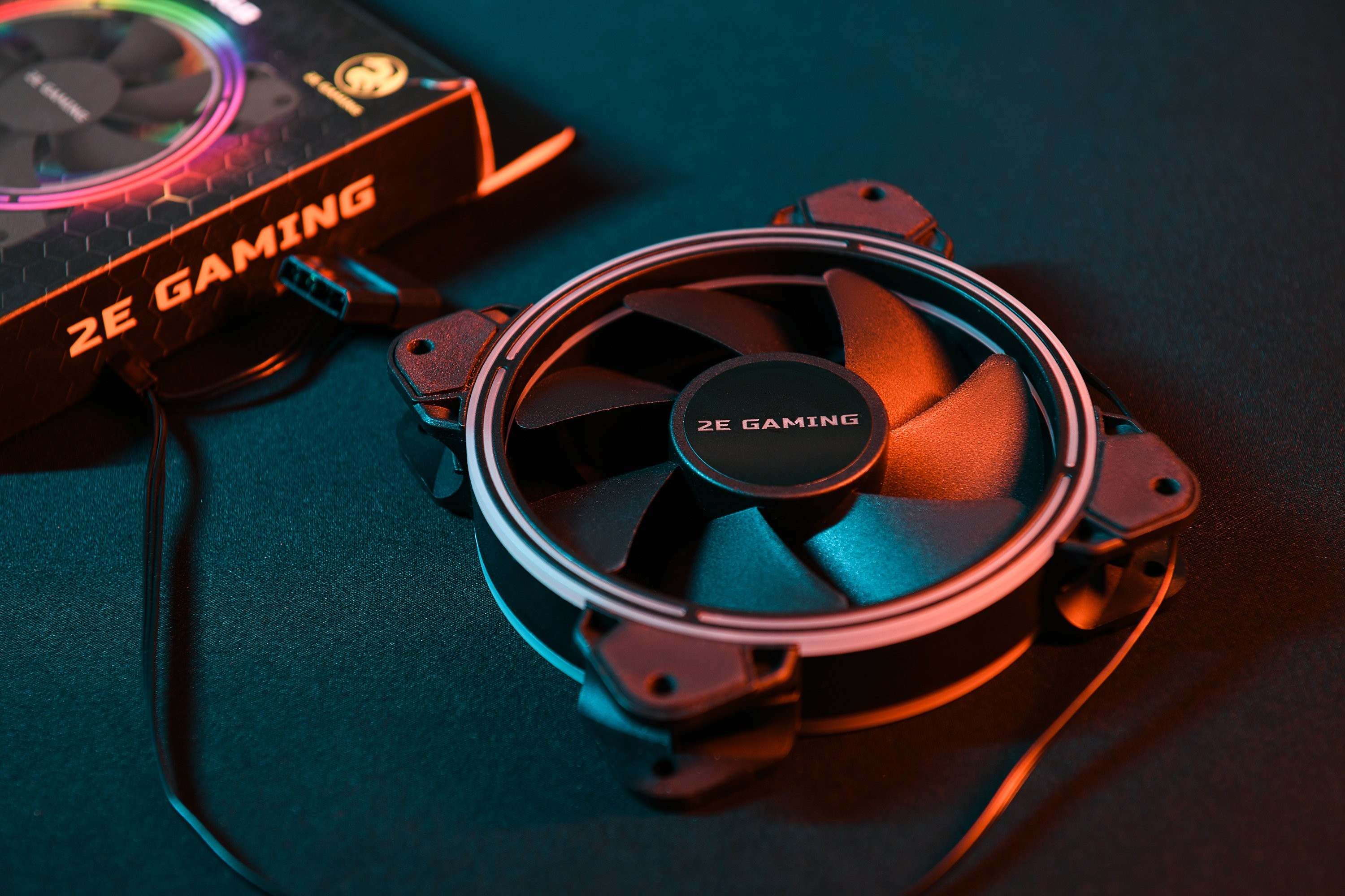 2E GAMING Case fan AIR COOL ACF120B-RGB, 120mm, 1300rpm, 4pin PWM+3pin, 24.8dBa 2E-ACF120B-RGB