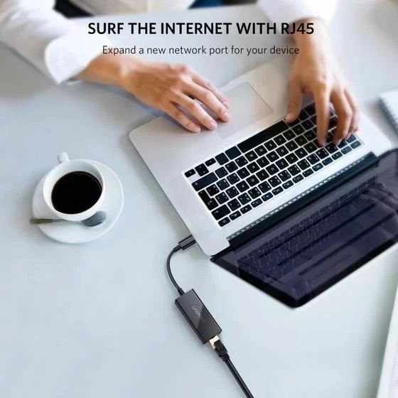 Ugreen US236 (50307) USB Type-C to 10/100/1000Mbps Ethernet Adapter, Black