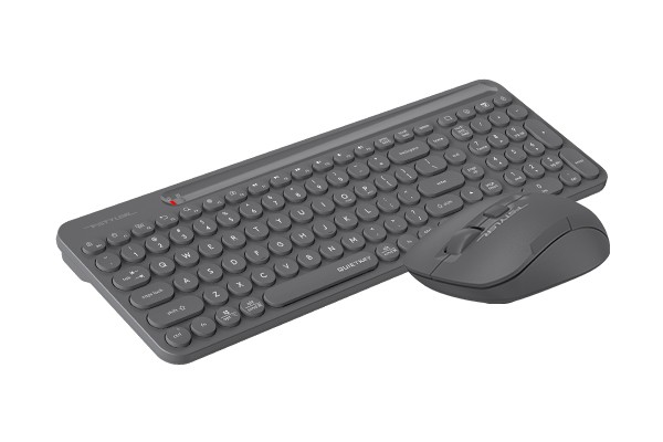 A4Tech FG3300 Air2 Fstyler 2.4G Wireless Power-Saving QuietKey Combo Set (FGK33 AS+FG16S Air2) USB (Grey) (US+Russian) | 10~15 m