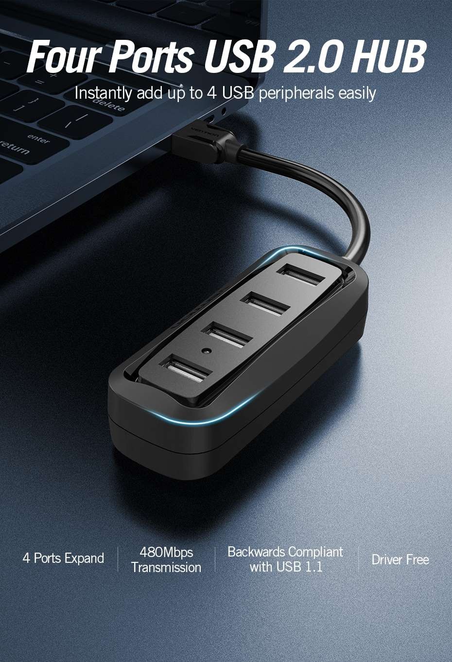 Vention VAS-J43-B100 USB Hub