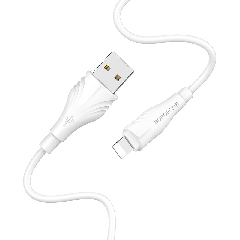 Borofone BX18 Optimal charging data cable for Lightning(L=2M) White