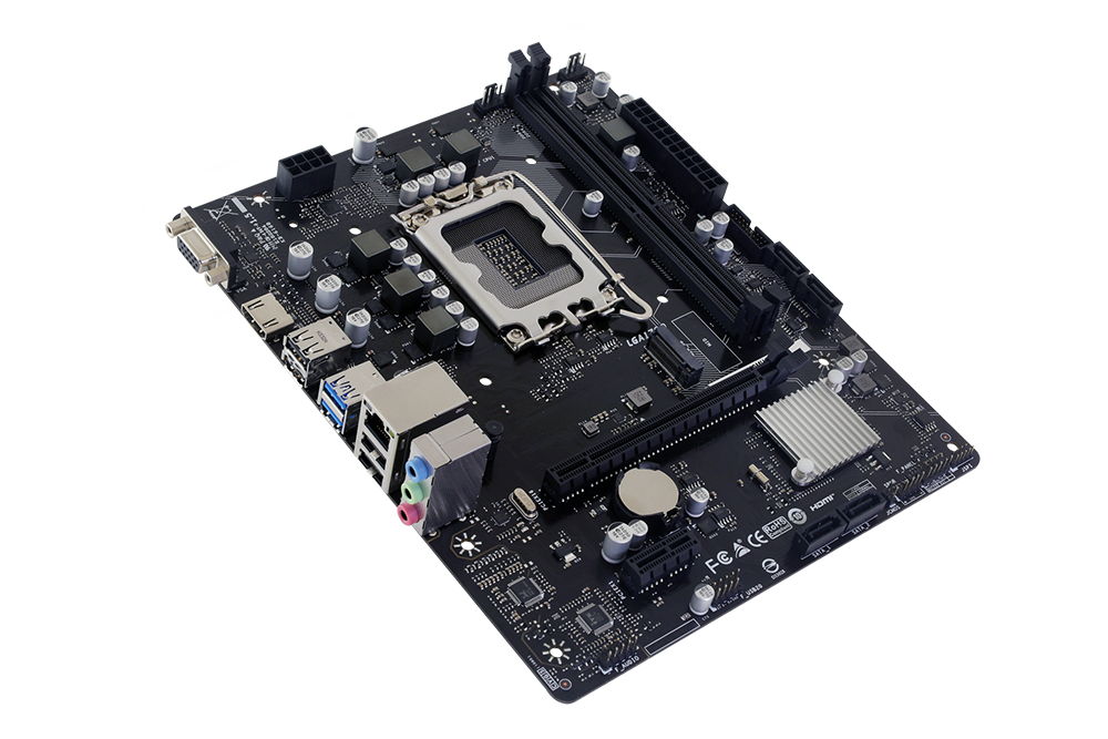 Biostar H610MHC, Biostar Mainboard,  Socket 1700 DDR4, uATX, GbE. H610MHC
