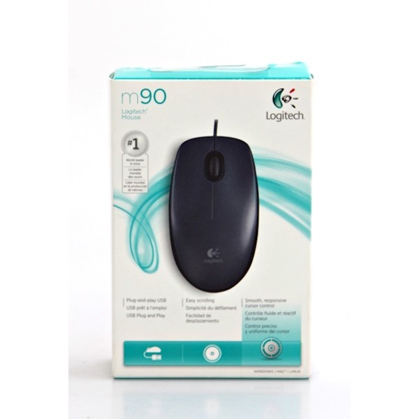 Logitech M90 Corded Mouse - GREY - USB - EWR2