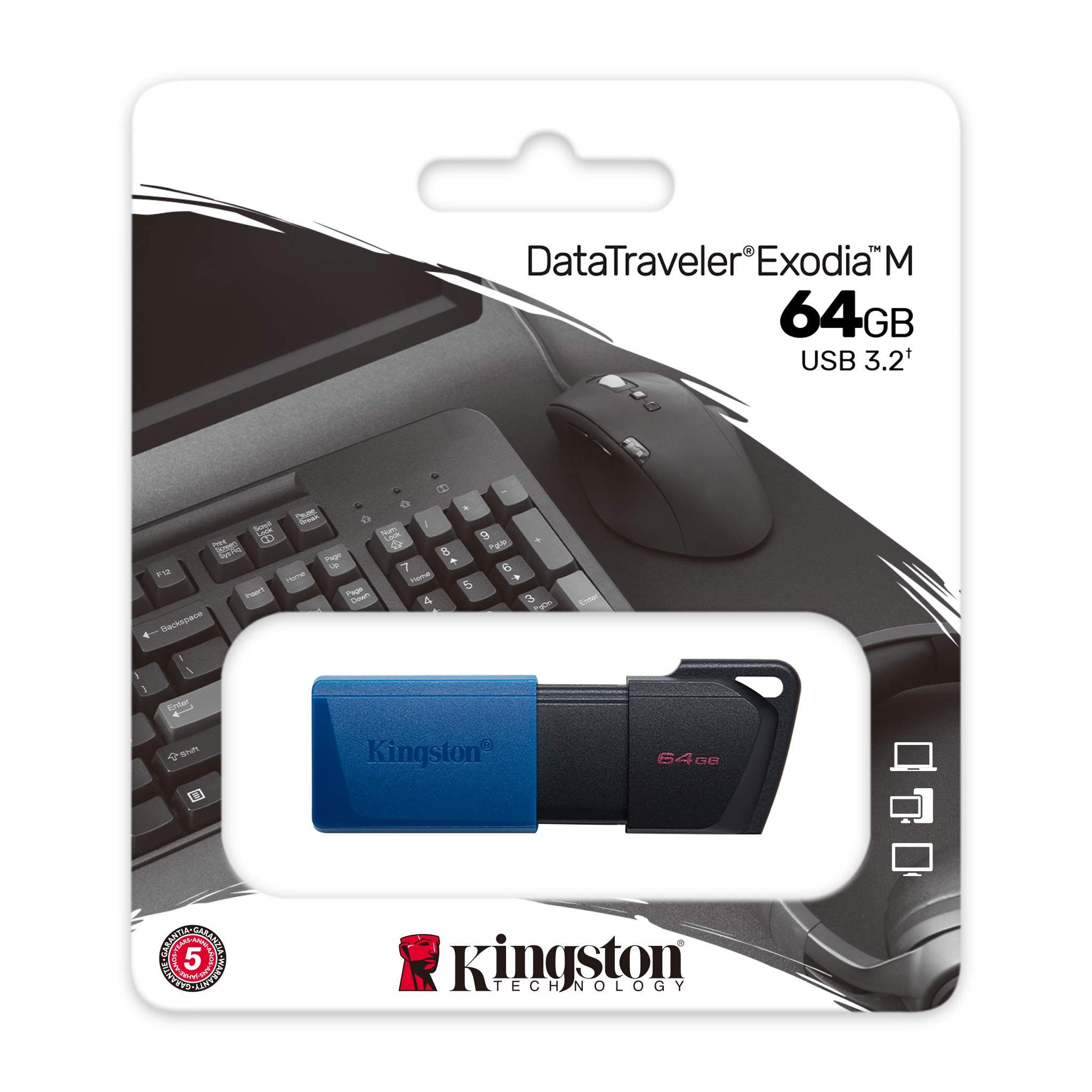 Kingston 64GB DataTraveler Exodia M USB 3.2 Gen1