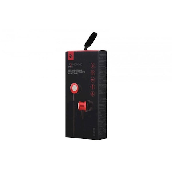 2E A1 ErgonomicFit with volume control switch&mic Wired 2E-IEA1RD