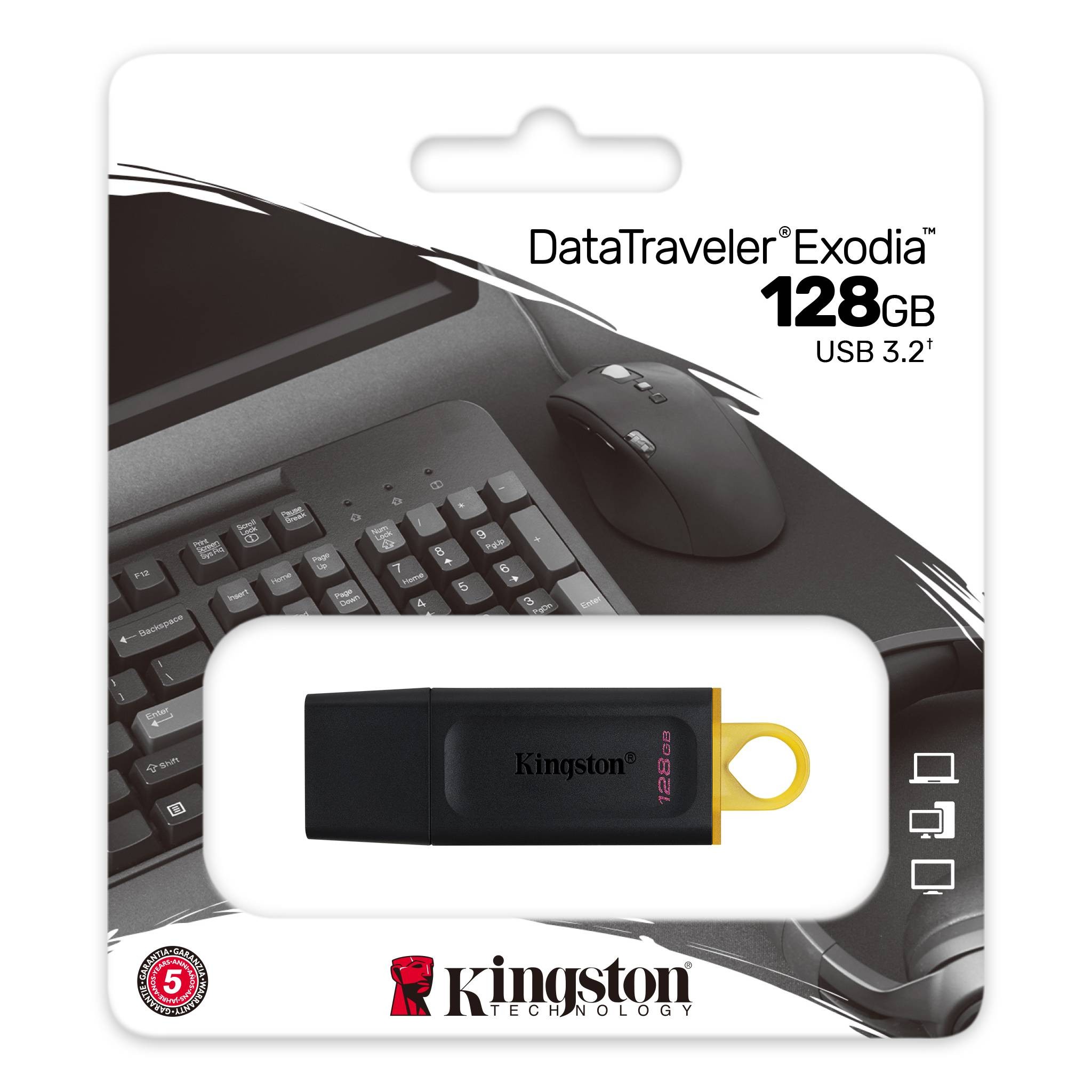 Kingston 128GB DataTraveler Exodia Onyx USB 3.2 Gen1