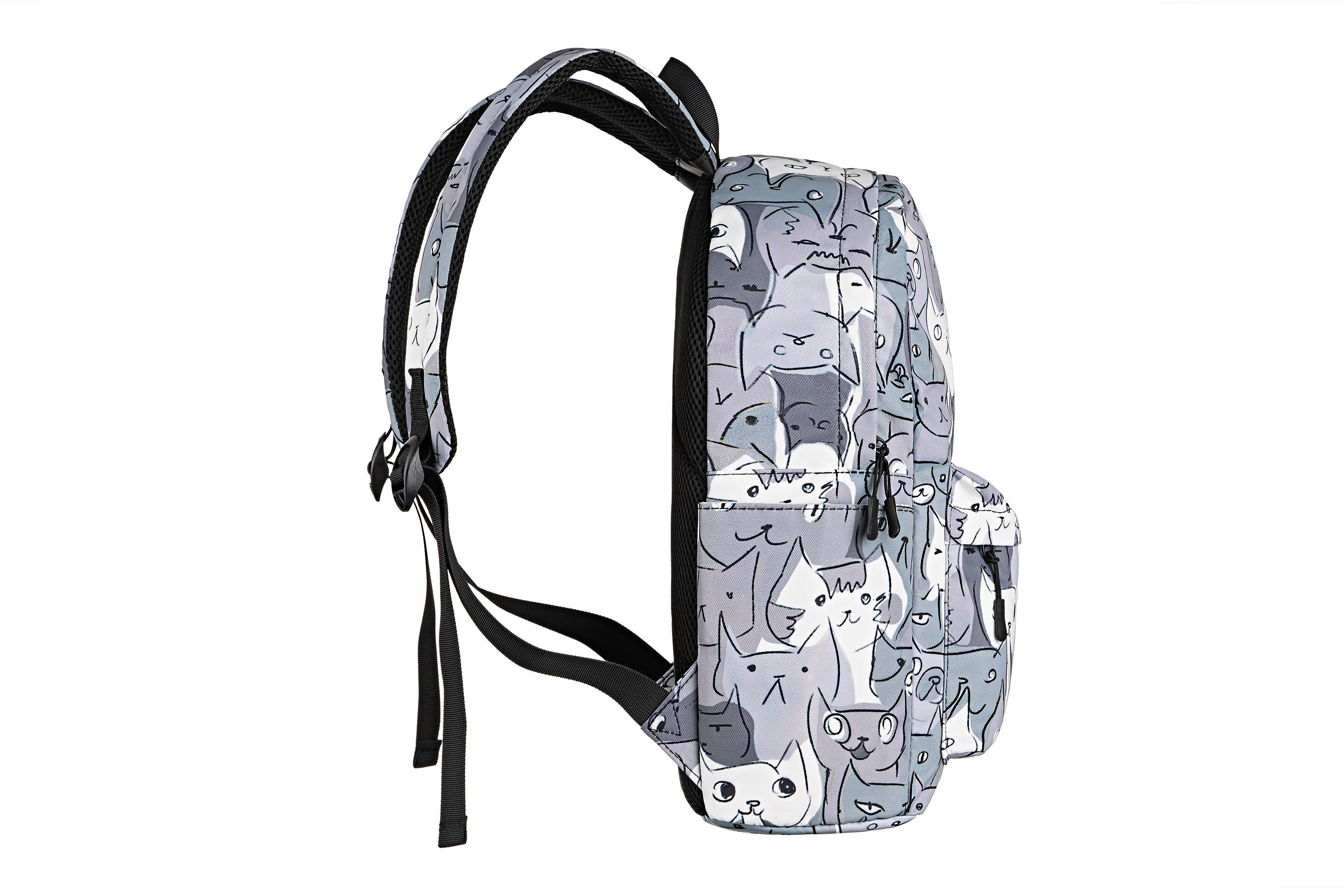 LAPTOP BACKPACK 2E BPT6114GC, TEENSPACK CATS, GREY 2E-BPT6114GC