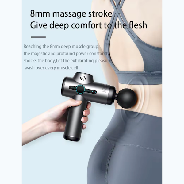 ALLX AXM-324G, 18W, 3200Rpm, Mini Massage Gun, Gray