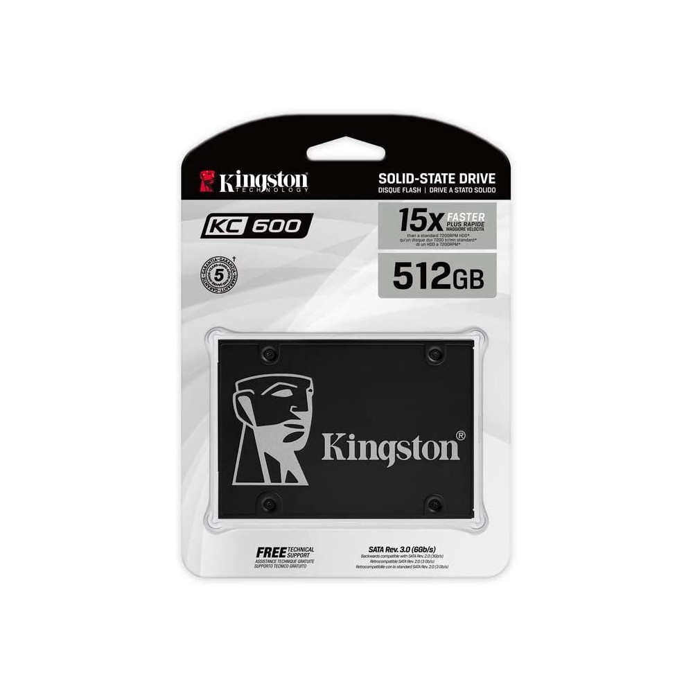 Kingston SSD  2.5" 512GB SATA KC600 SKC600/512G