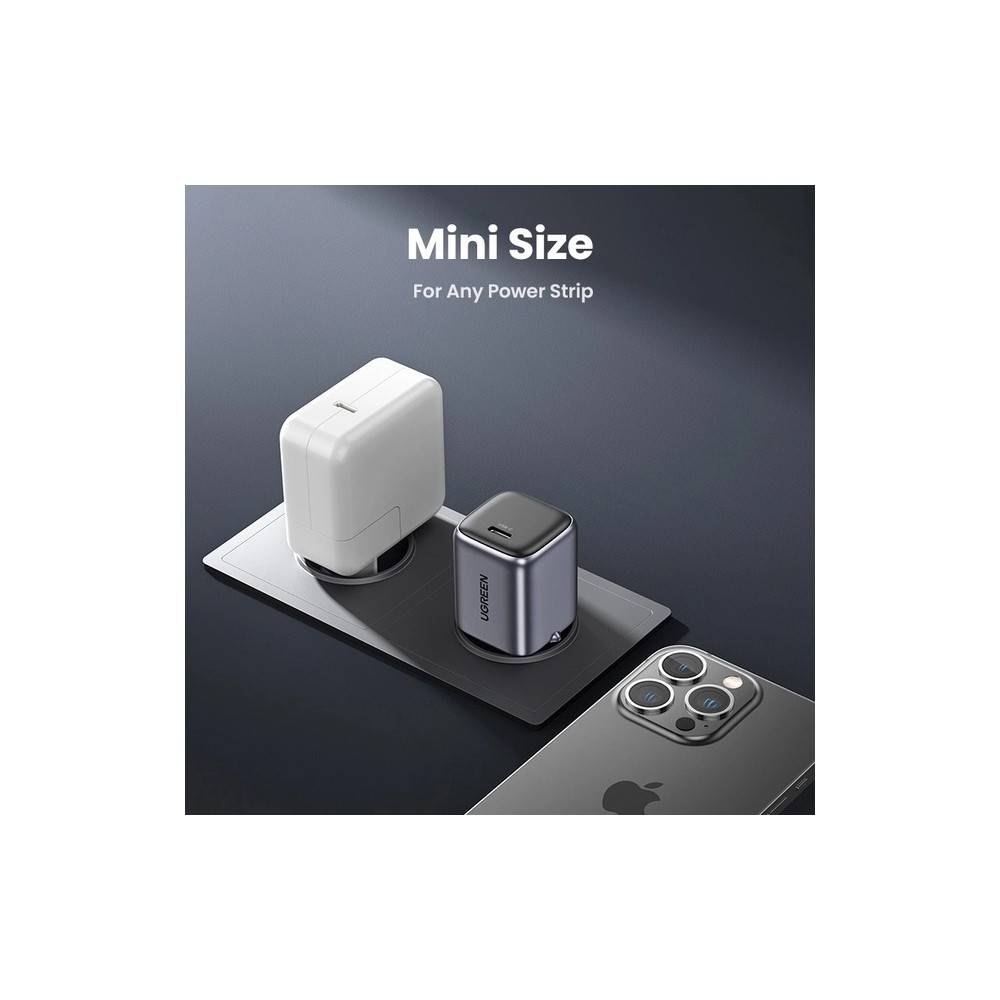 Ugreen CD318 (90664) Nexode Mini, 20W, Single port, USB-C, Type-c, Black