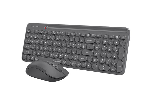 A4Tech FG3300 Air2 Fstyler 2.4G Wireless Power-Saving QuietKey Combo Set (FGK33 AS+FG16S Air2) USB (Grey) (US+Russian) | 10~15 m